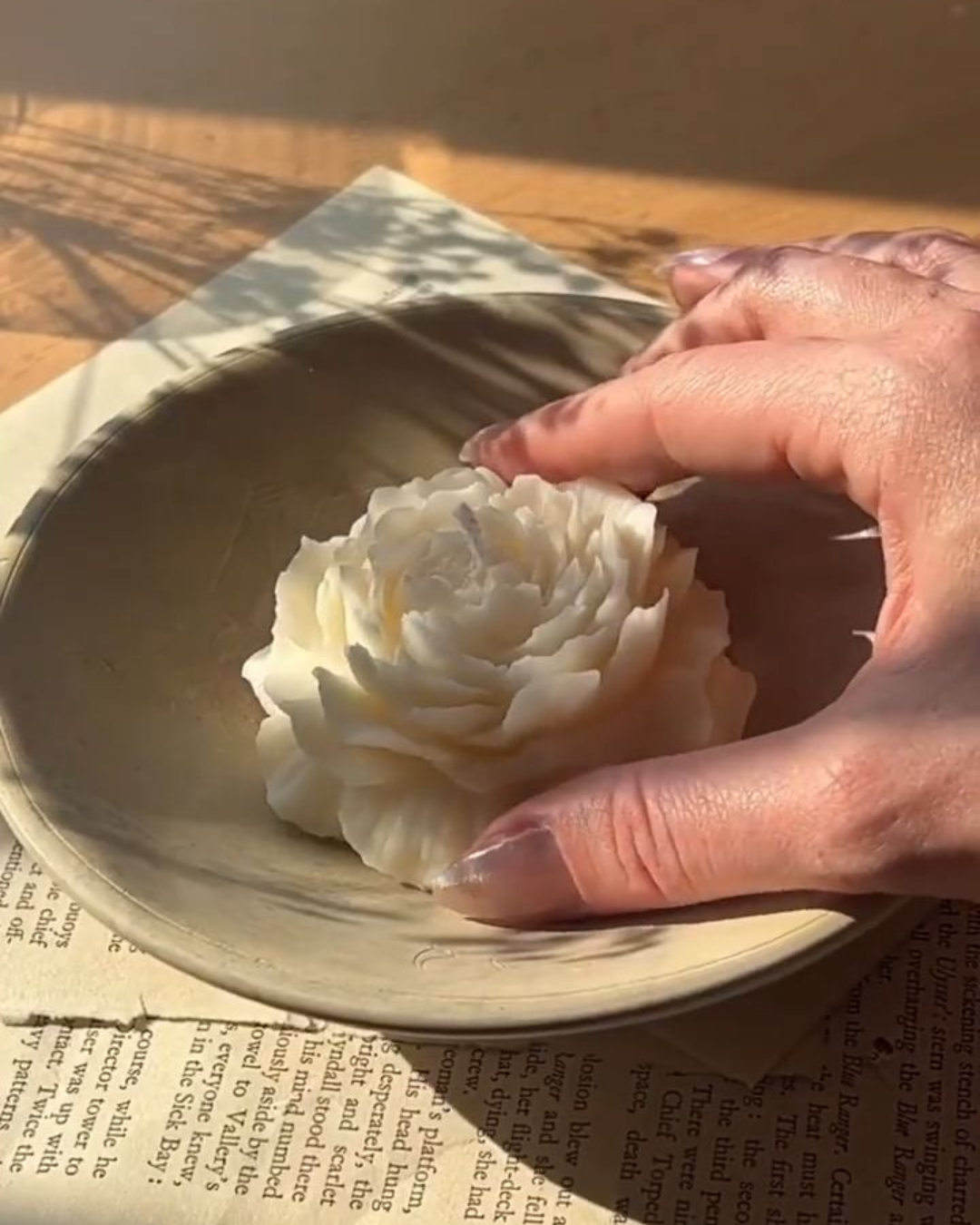 Handcrafted Artisanal Floral Candle
