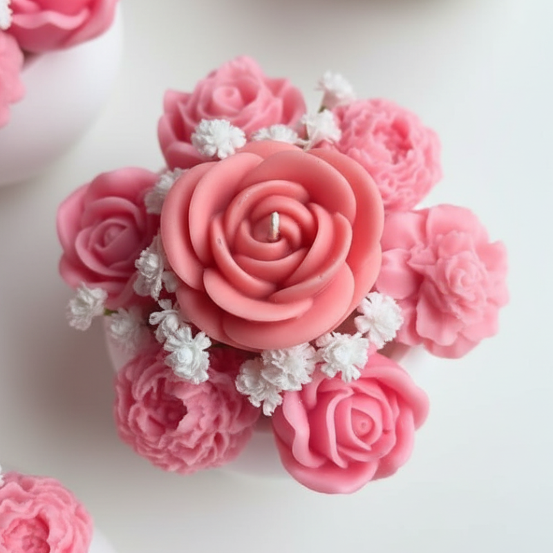 The Blush Serenity Candle Bouquet