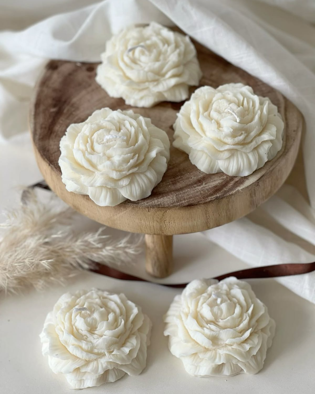 Handcrafted Artisanal Floral Candle